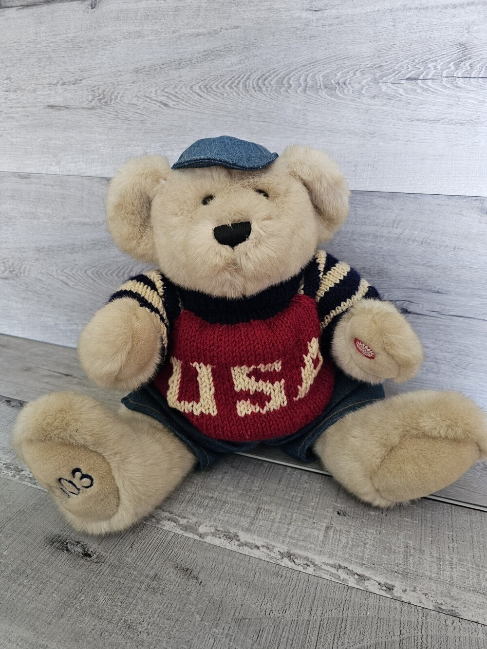2003 Dan Dee Collectors Choice Plush Stuffed USA 16" Teddy Bear Patriotic Music